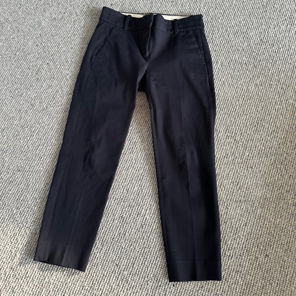 J. Crew Cameron Slim Cropped Pant in Four-Season Stretch Navy Blue 4P